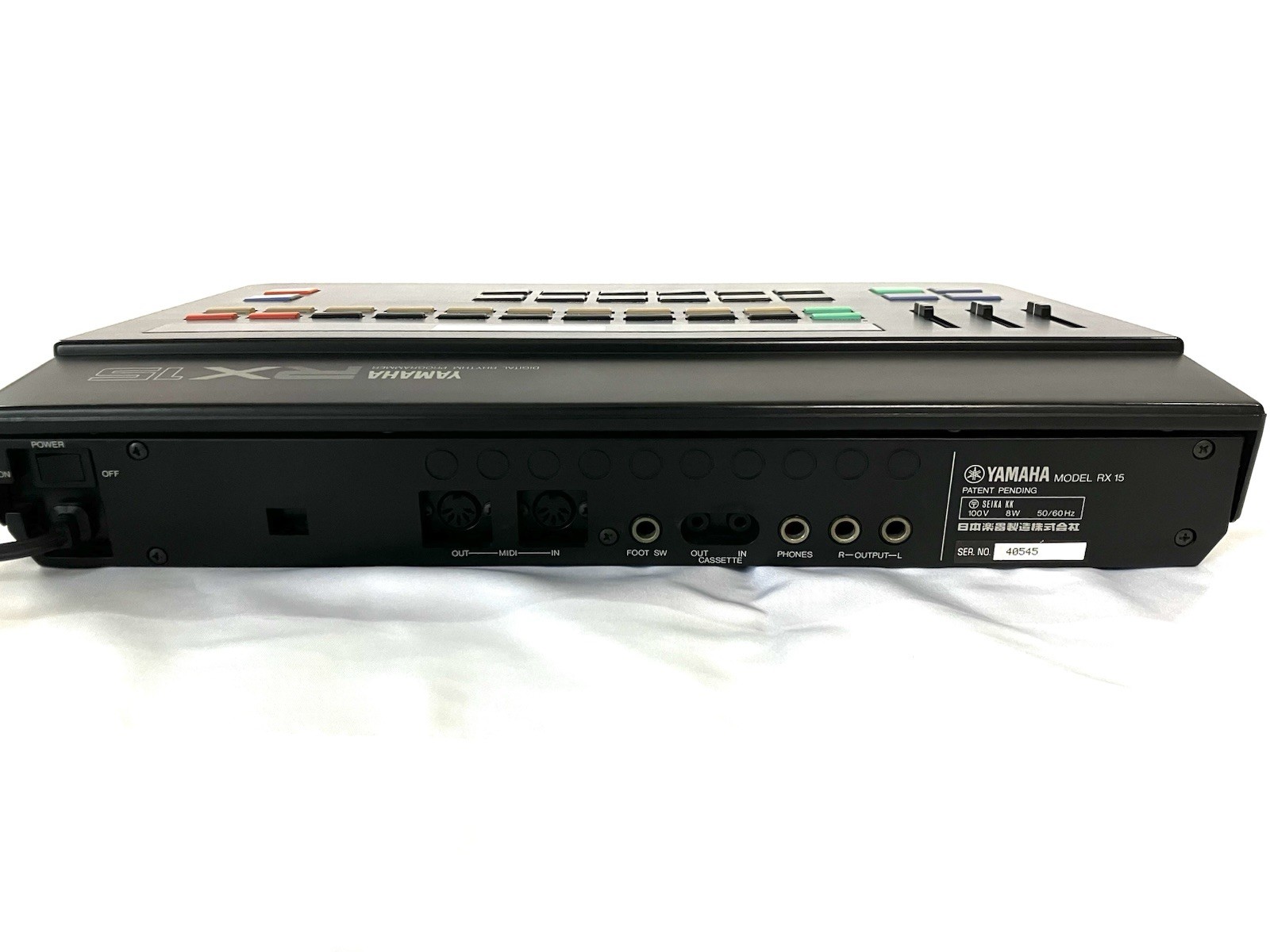 Yamaha RX15 Digital Drum Machine Tested Working Double-Trigger Pads w/ Manual
