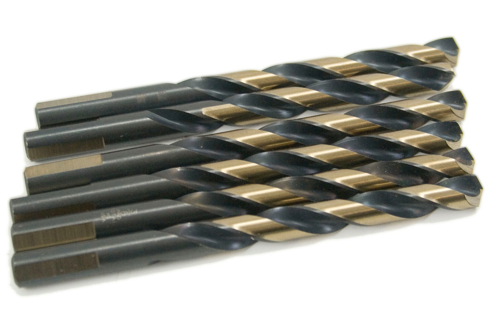 (6-PACK) 3/8" 09401 Norseman Viking USA Drill Bit High Speed Black & Gold Jobber