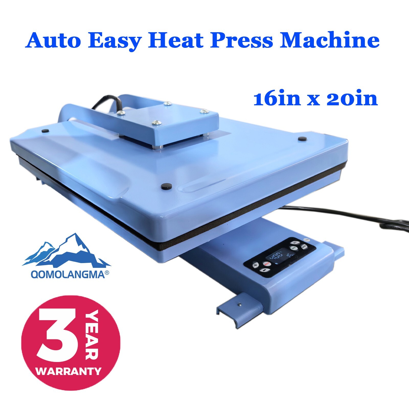 Fully Automatic 16x20in Heat Press Machine for T-Shirt Thick Thin Fabrics 110V