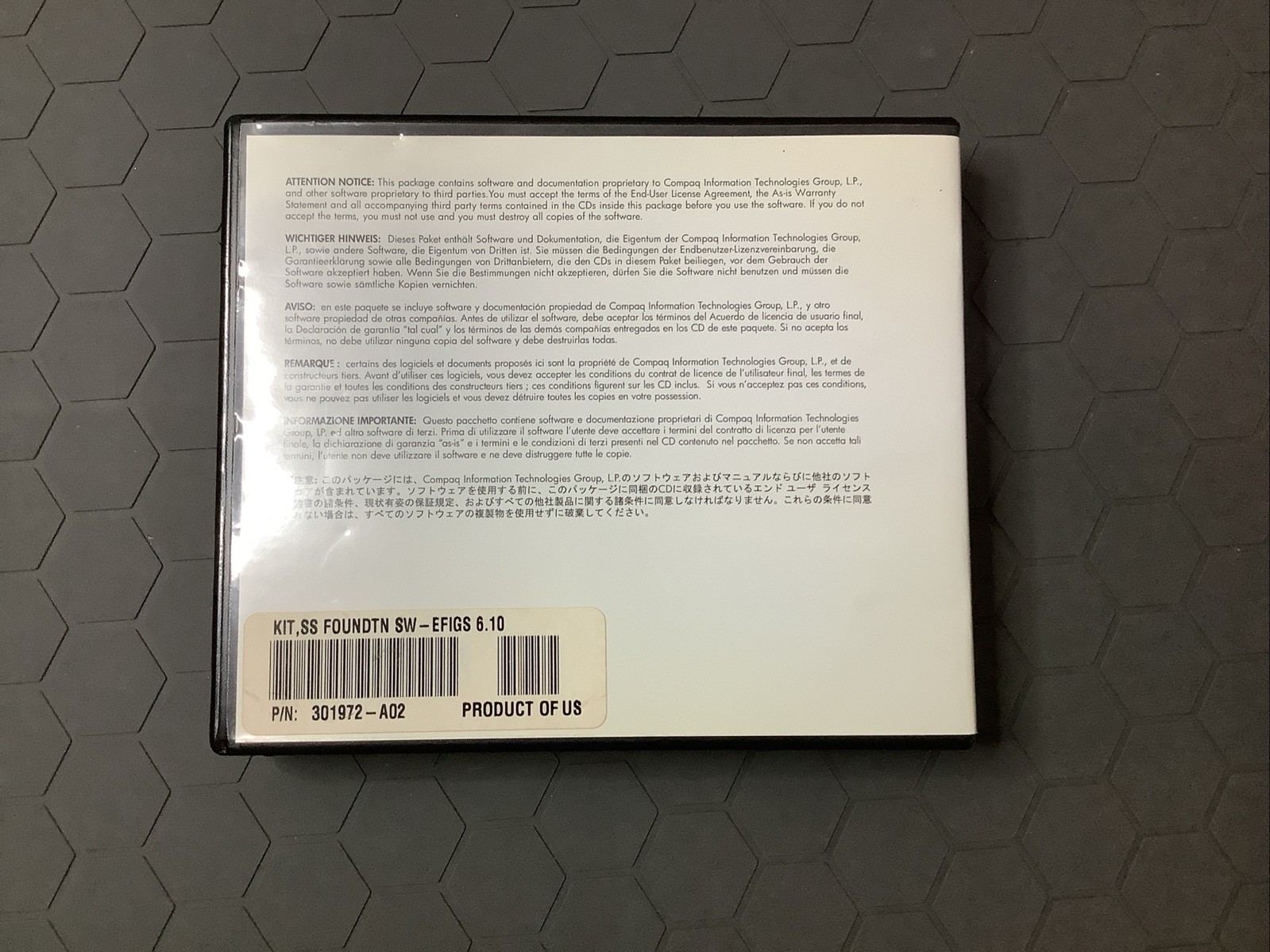 HP ProLiant Essentials Foundation Pack OEM Software CD Set P/N 301972-A02