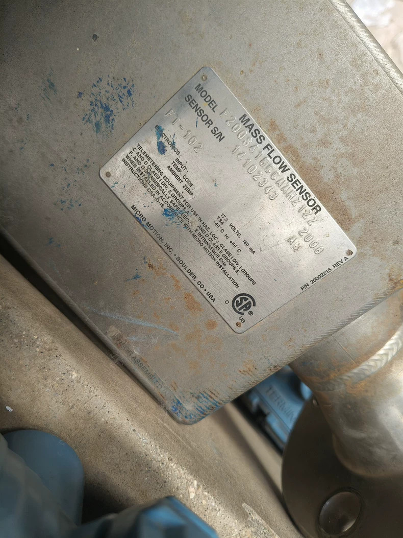 Micro Motion F200S418CC Flow Sensor Used 1PCS