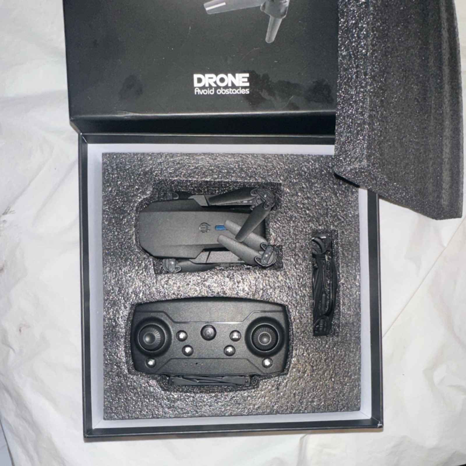 SMS Foldable Electric Quadcopter Drone Black Plastic with Controller