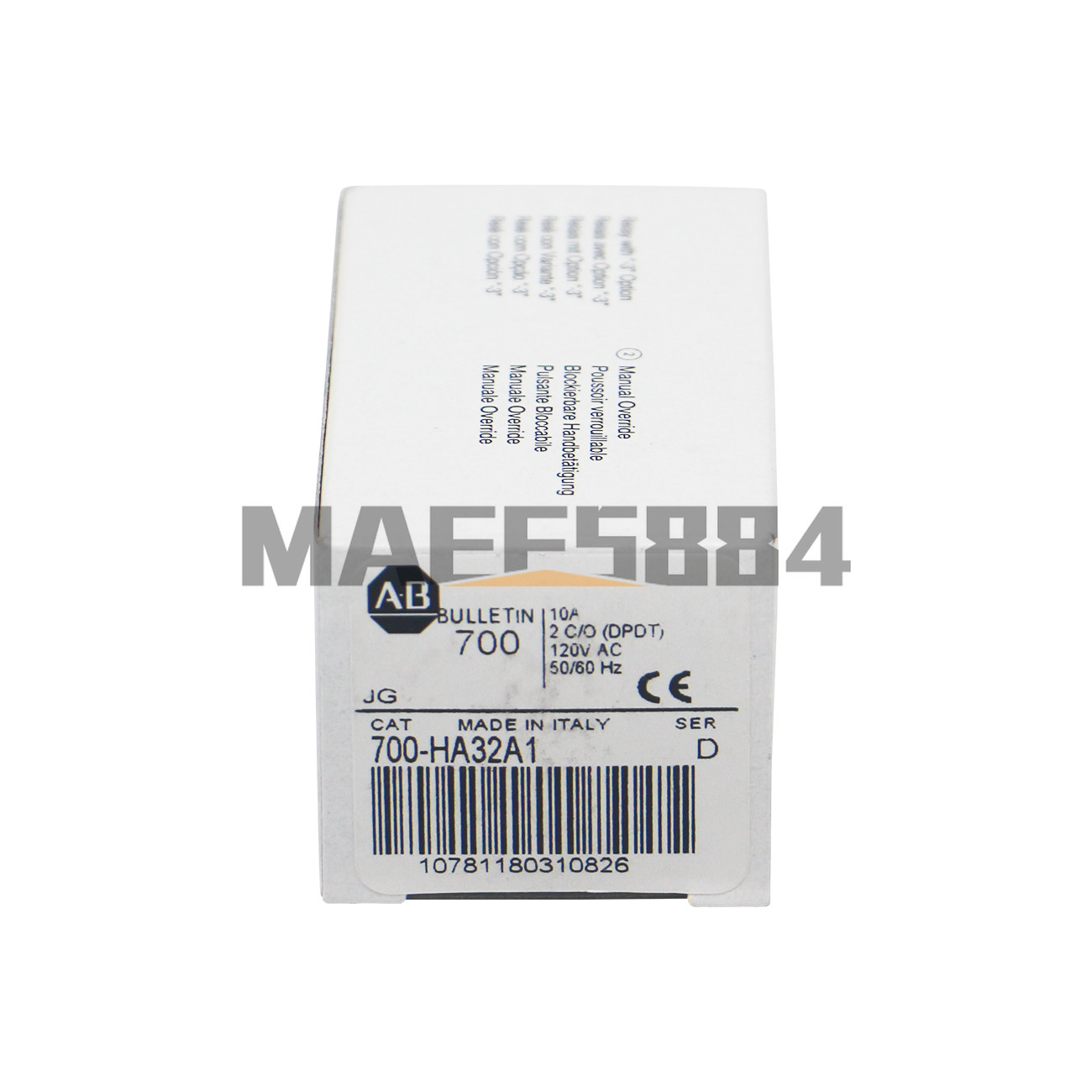 NEW ALLEN BRADLEY 700-HA32A1 10 AMP RELAY 8 PIN 120 VAC FAST SHIPPING