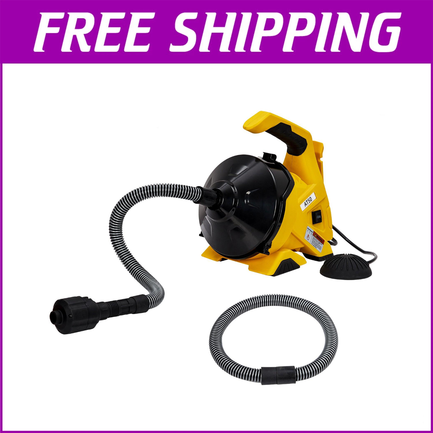 ✨Drain Cleaner Machine 30Ft x 3/10In Auto-feed Electric Drain Auger Sewer Snake