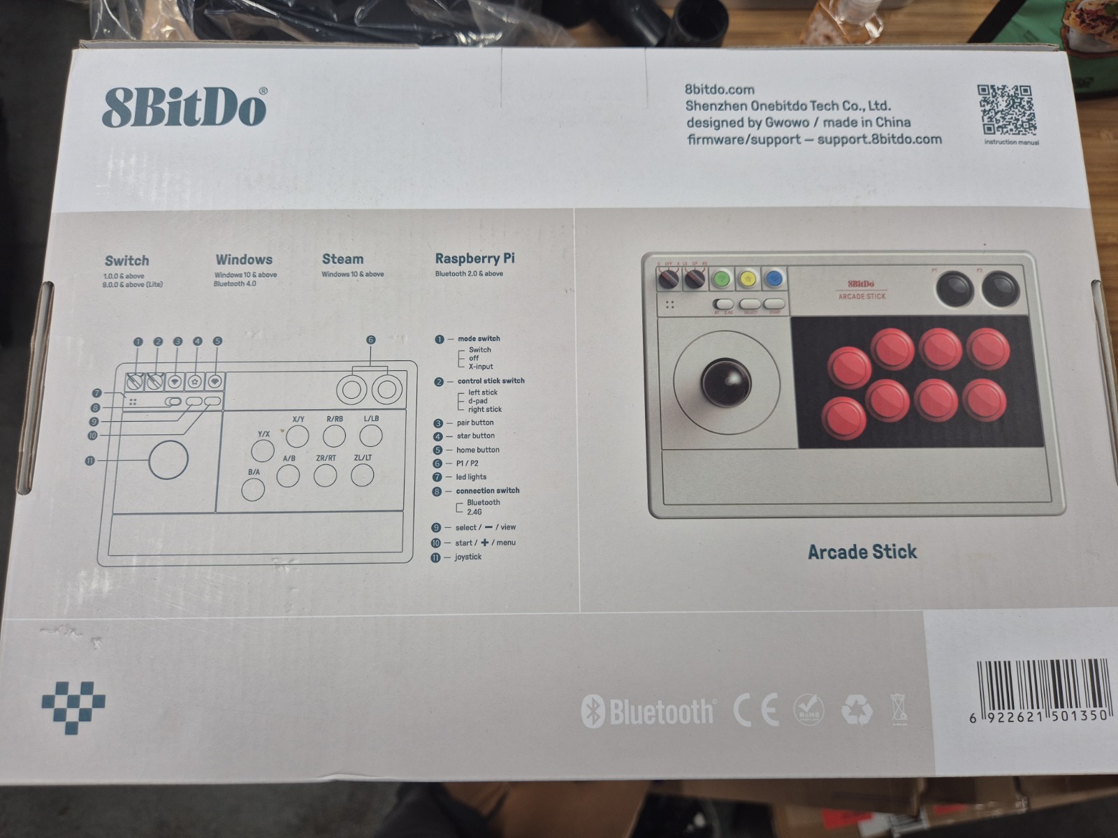 8Bitdo Universal Arcade Stick for Nintendo Switch (80FE)