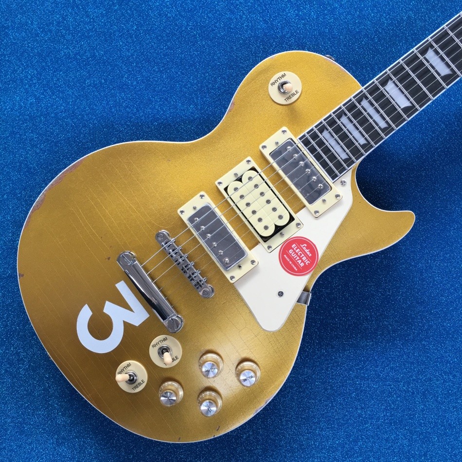 50s lp Electric Guitar Gold top 22 Frets Mahogany Body maple neck number3 fast