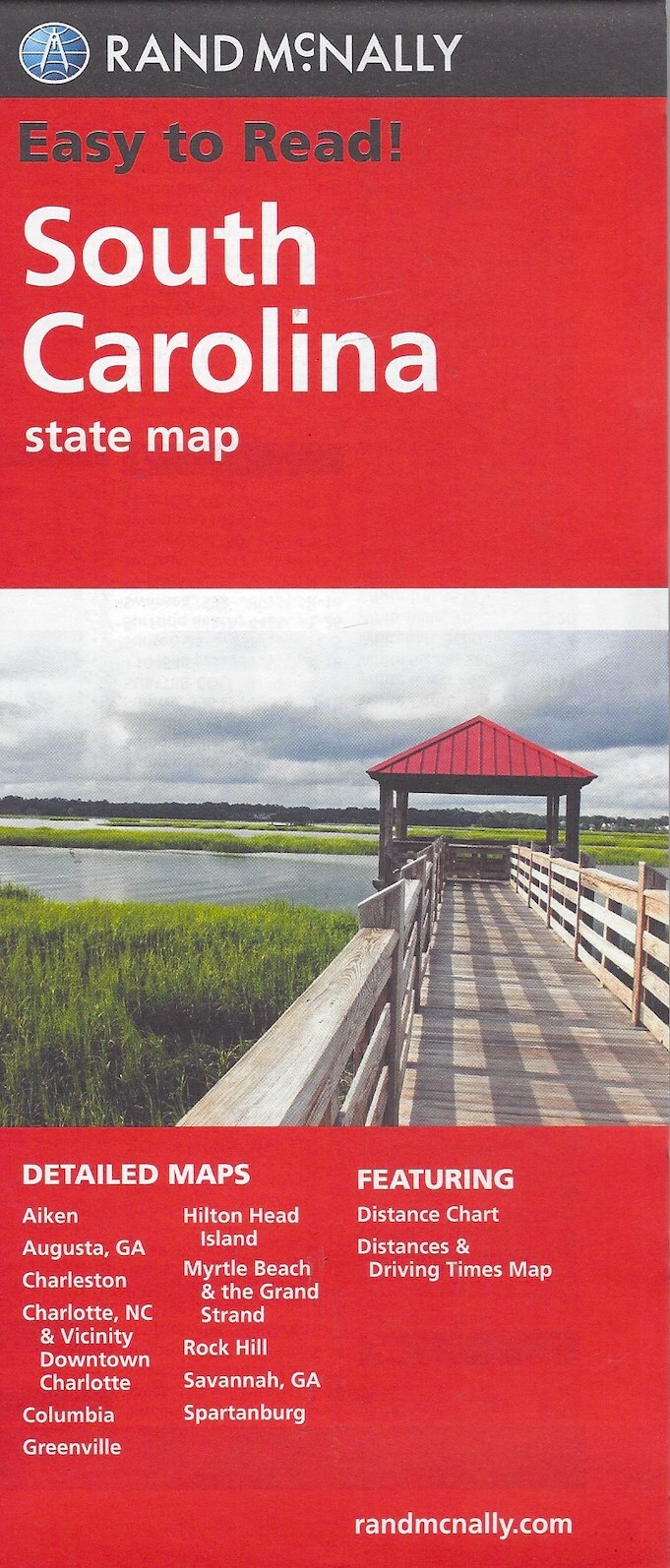 State Map of South Carolina, Easy To Read!, by Rand McNally - 2022 Edition