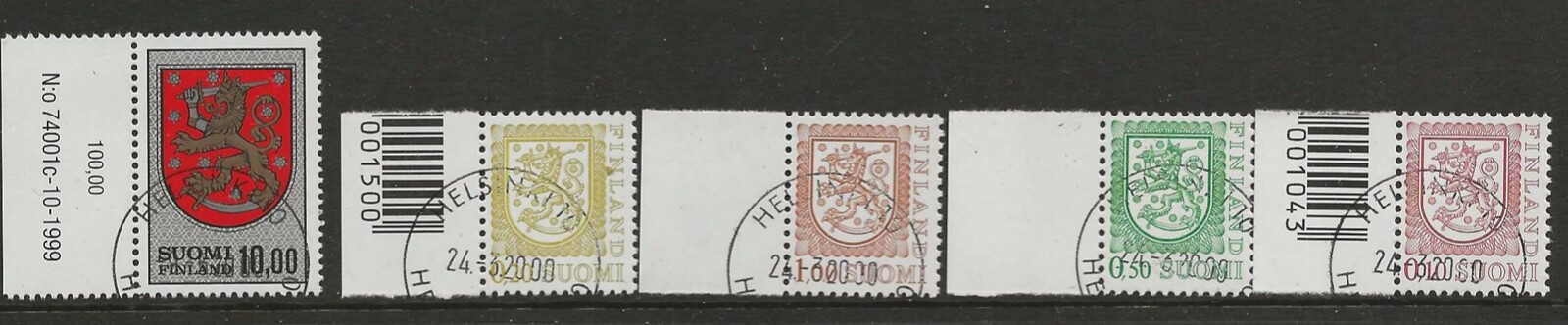 Finland 1974-75 Lion cancelled (f046)