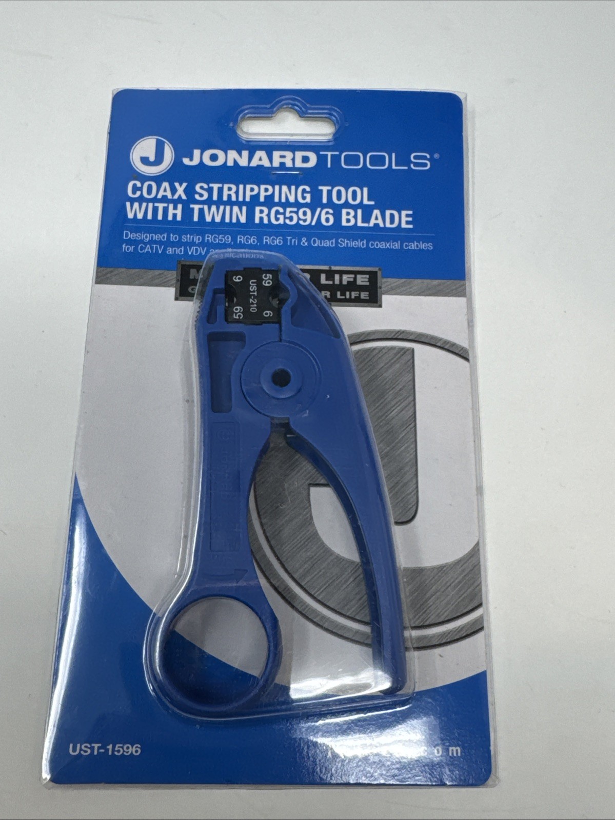 JONARD UST-1596 Coax Cable Stripper for RG59/RG6/RG6 Tri & Quad Shield Cables