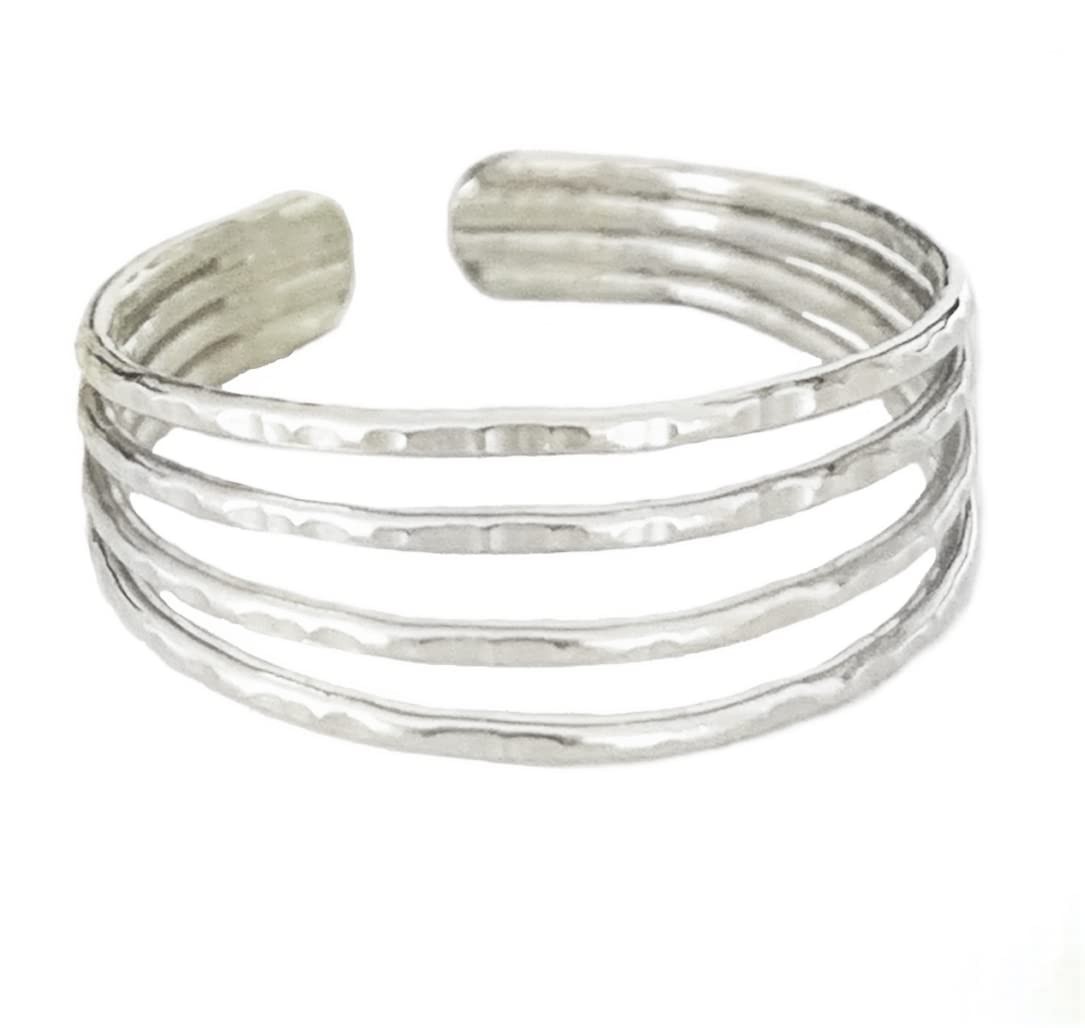 Toe Ring | Four Strand .925 Sterling Silver | Adjustable Ring For Foot Or Mid...