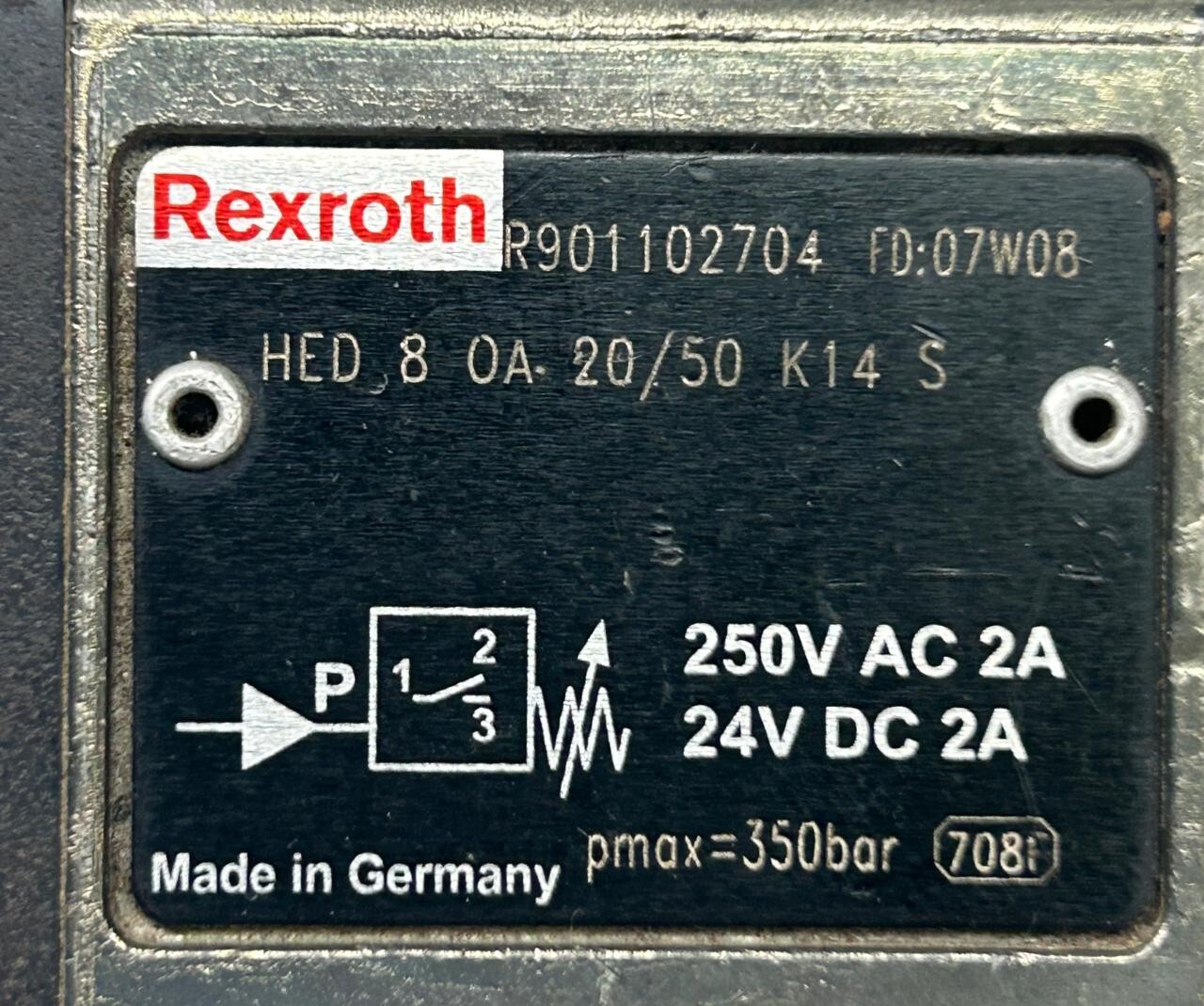 REXROTH HED 8 OA 20/50 K14 S PRESSURE SWITCH