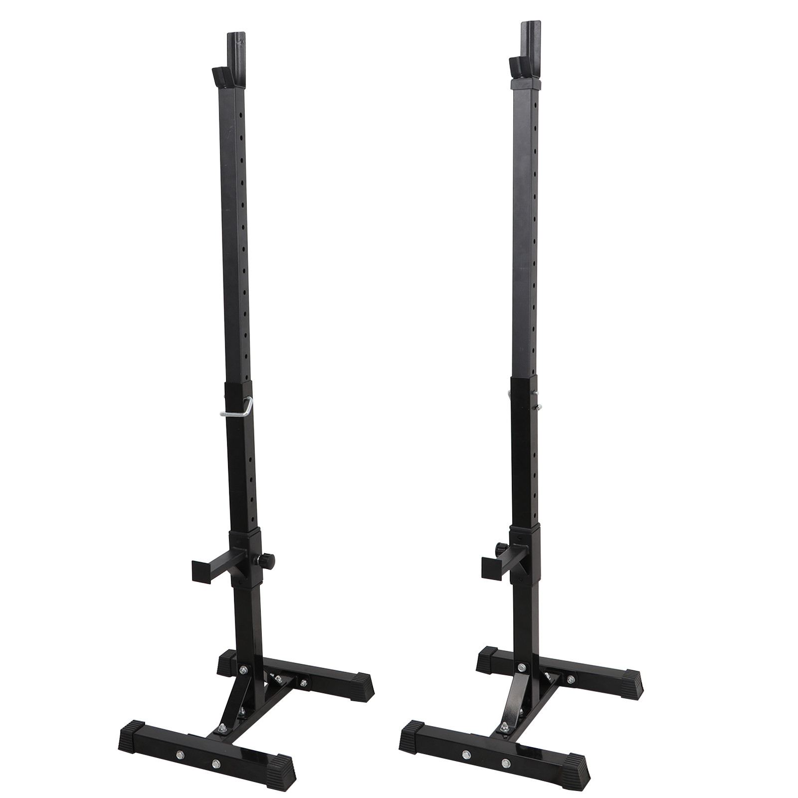2pcs Adjustable Rack Standard Solid Steel Squat Stands Barbell Press Bench