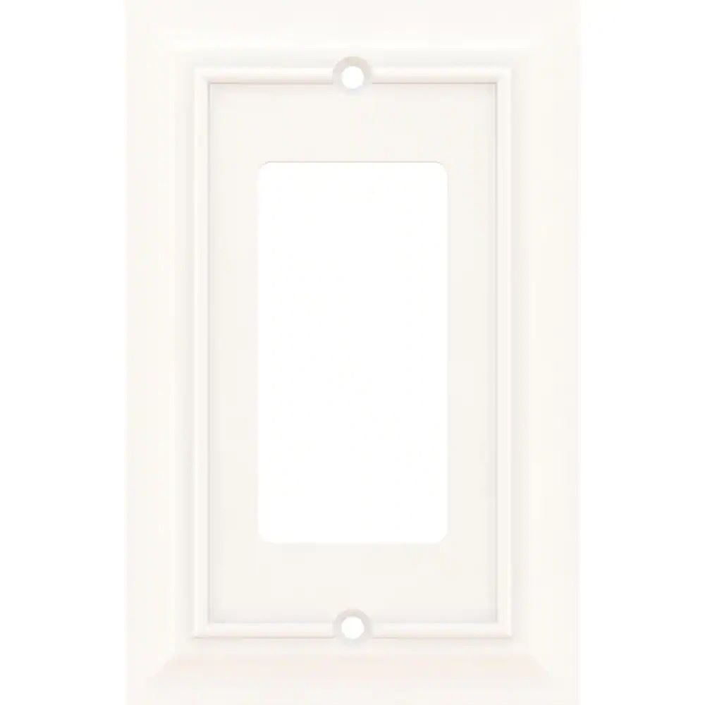 Hampton Bay Classic Architect Single GFCI Wall Plate Cover White