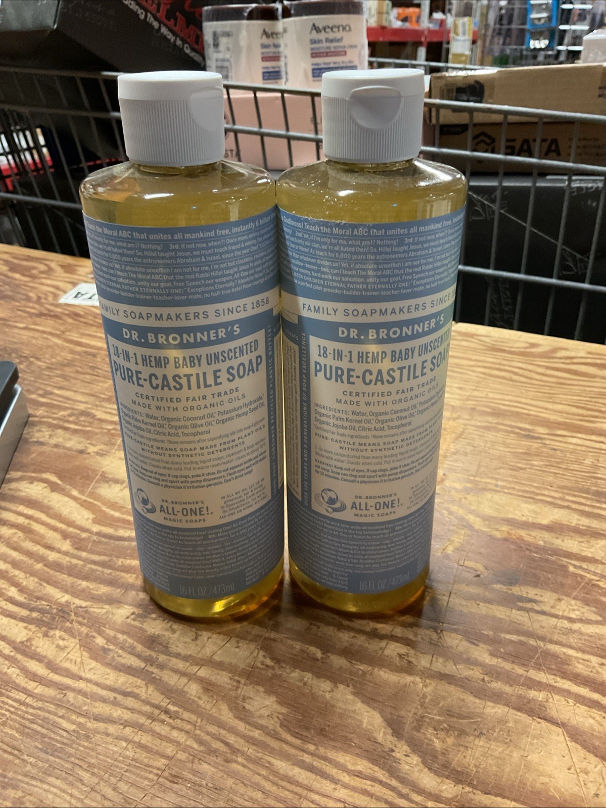 Dr. Bronner's Un-Scented Baby Mild Pure-Castile Liquid Soap, 475ml, 2 Pack
