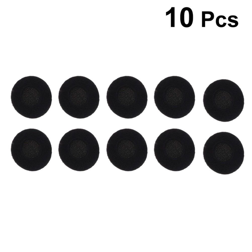 10Pcs Reusable Earphone Covers Black Durable Sponge Headset Pads