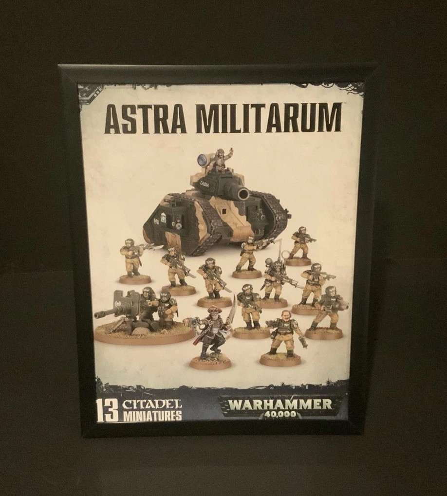 Framed ASTRA MILITARUM Start Collecting Art Warhammer 40K OOP Hobby Room Decor