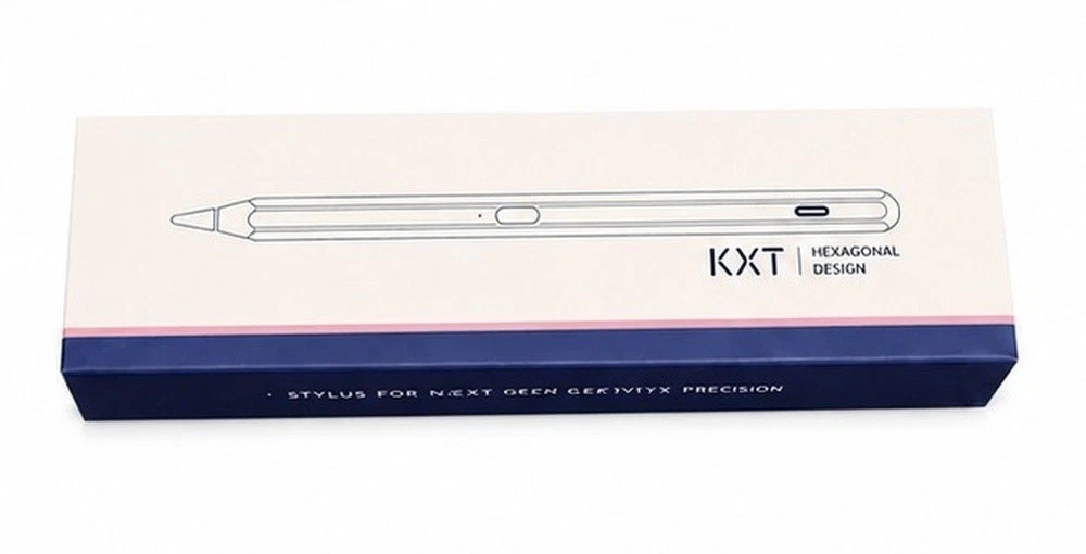 KXT Hexagonal Design Stylus for Apple iPad 10 in Palm Rejection Auto Off, BLUE