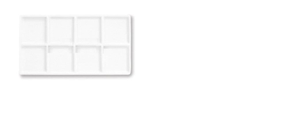 5 White 8 Compartment Display Tray Inserts