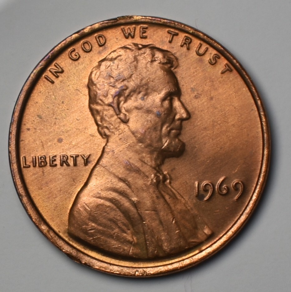 1969 Penny Error Floating Roof, Retaining Collar + High Mint State Red