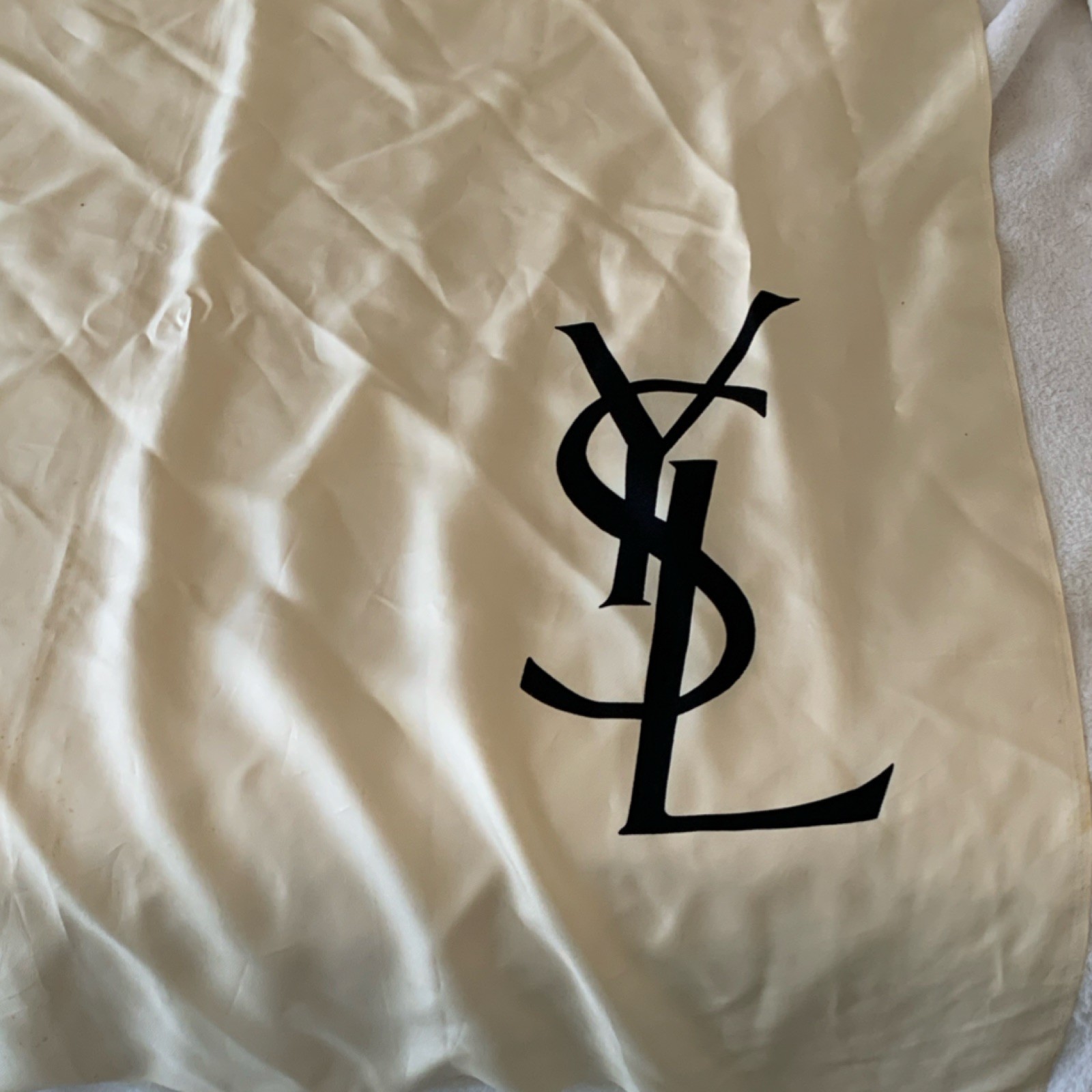 Saint Laurent Beige Logo Designer Scarf/Shawl for Women'