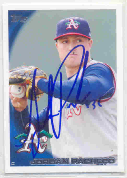 JORDAN PACHECO ASHEVILLE TOURISTS COLORADO ROCKIES SIGNED CARD REDS DIAMONDBACKS