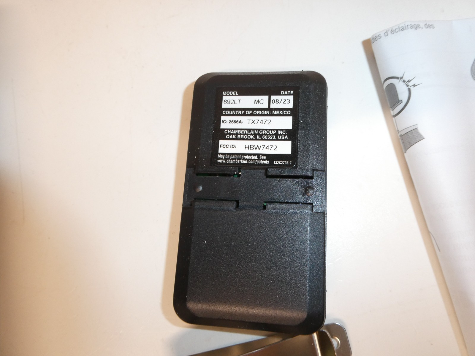 LiftMaster 892LT 2 Button Visor Learning Garage Door Learning Remote Control NEW