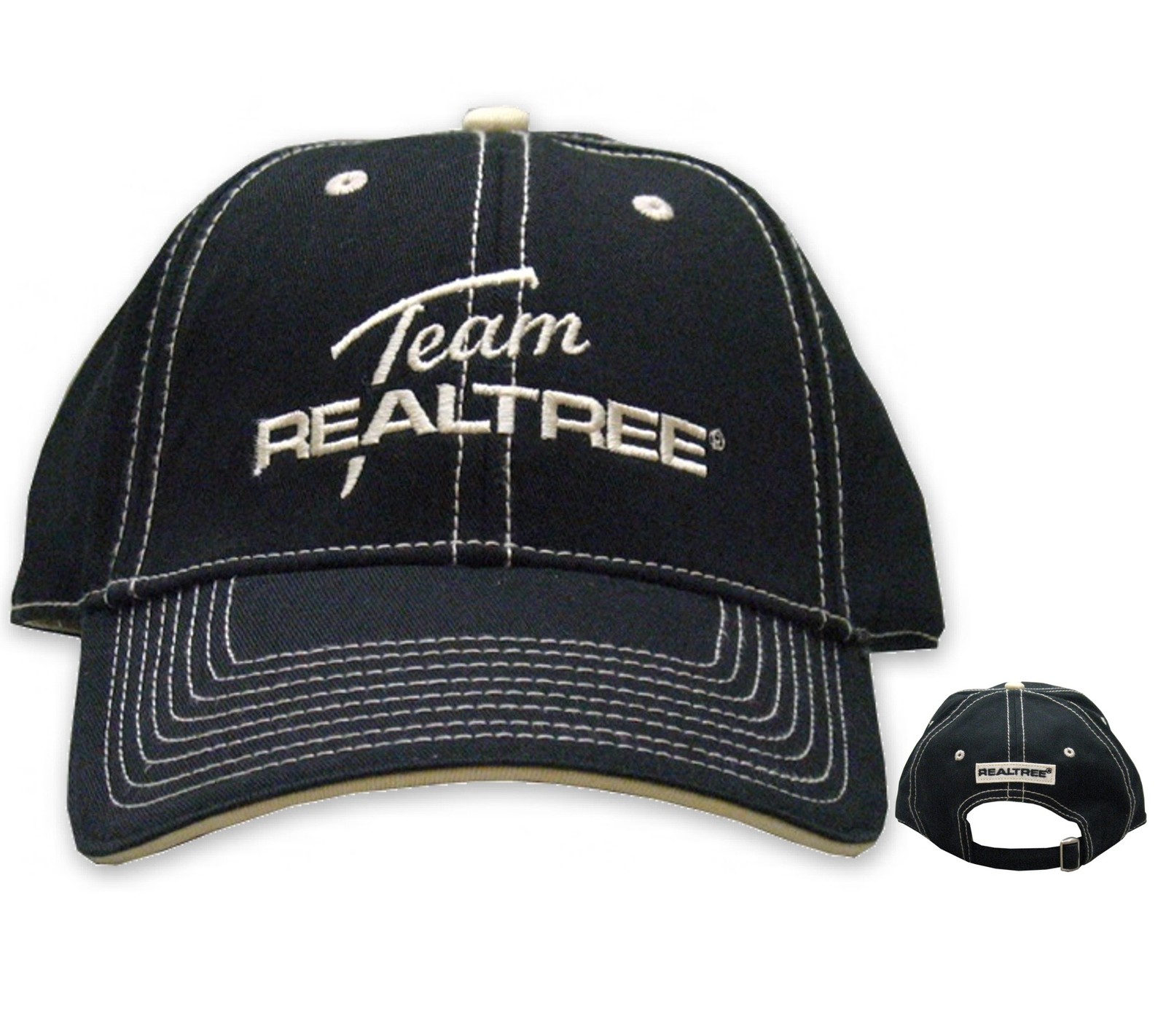 Team Realtree Deluxe Black Embroidered Hat - Retro Logo - AA222BK