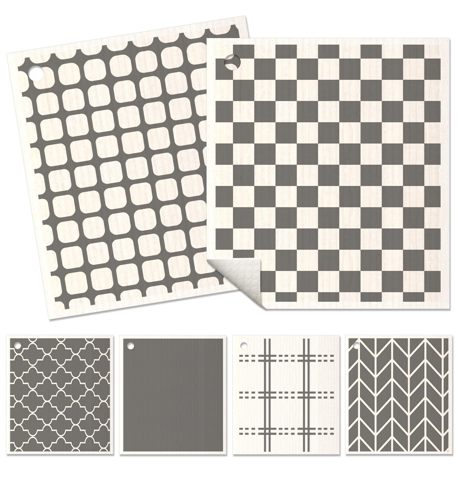 6 Pack Swedish Dishcloths for Kitchen - Reusable Swedish Dish Cloths for Wash...