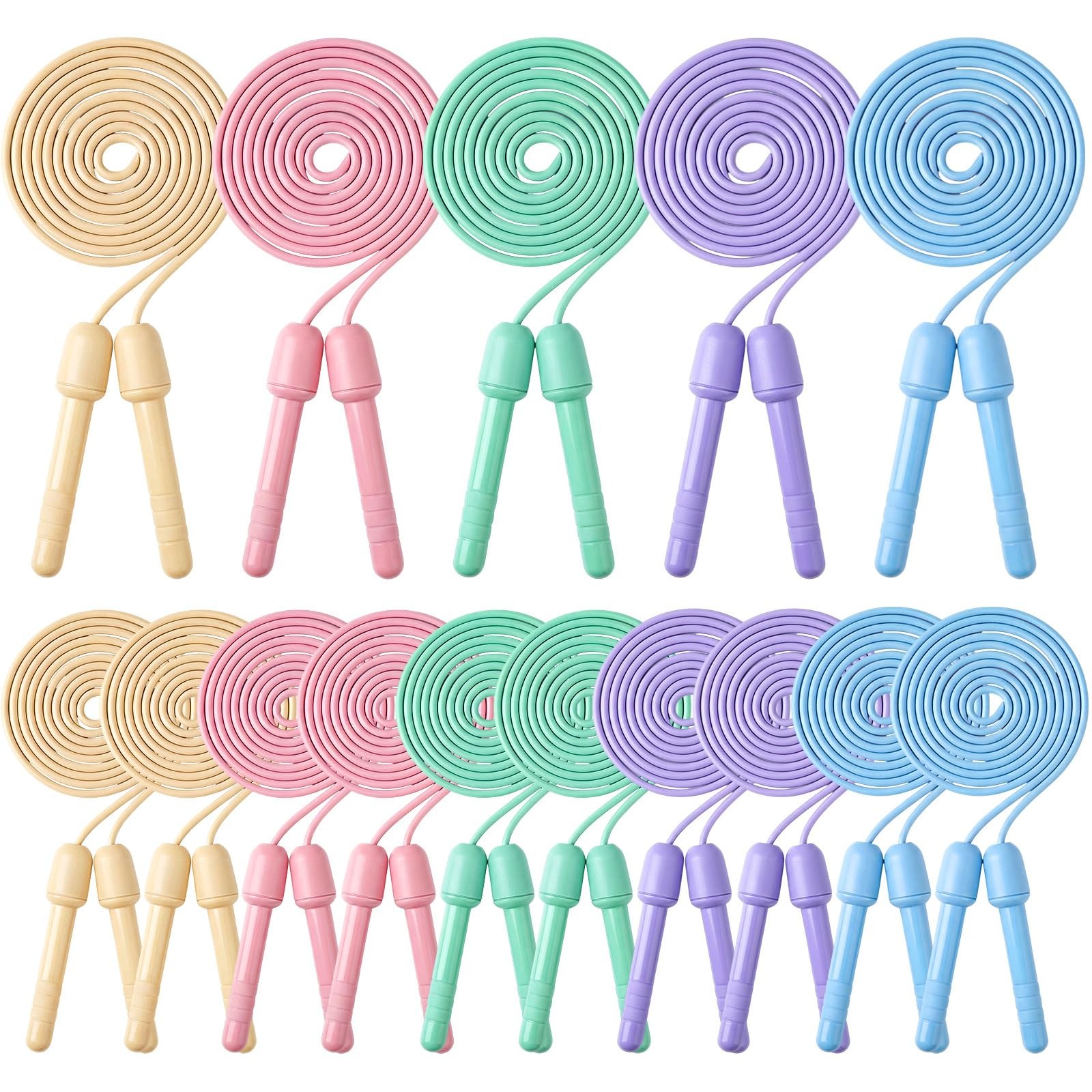 Jump Rope 8.2 Feet Adjustable Fitness Skipping Jump Rope with Plastic Handles...