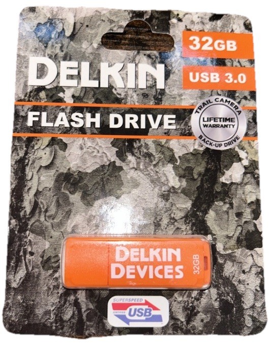 1ea 32GB Delkin Flash Drive Thumb Drive USB 3.0 Trail Camera-Brand New-SHIP 24HR