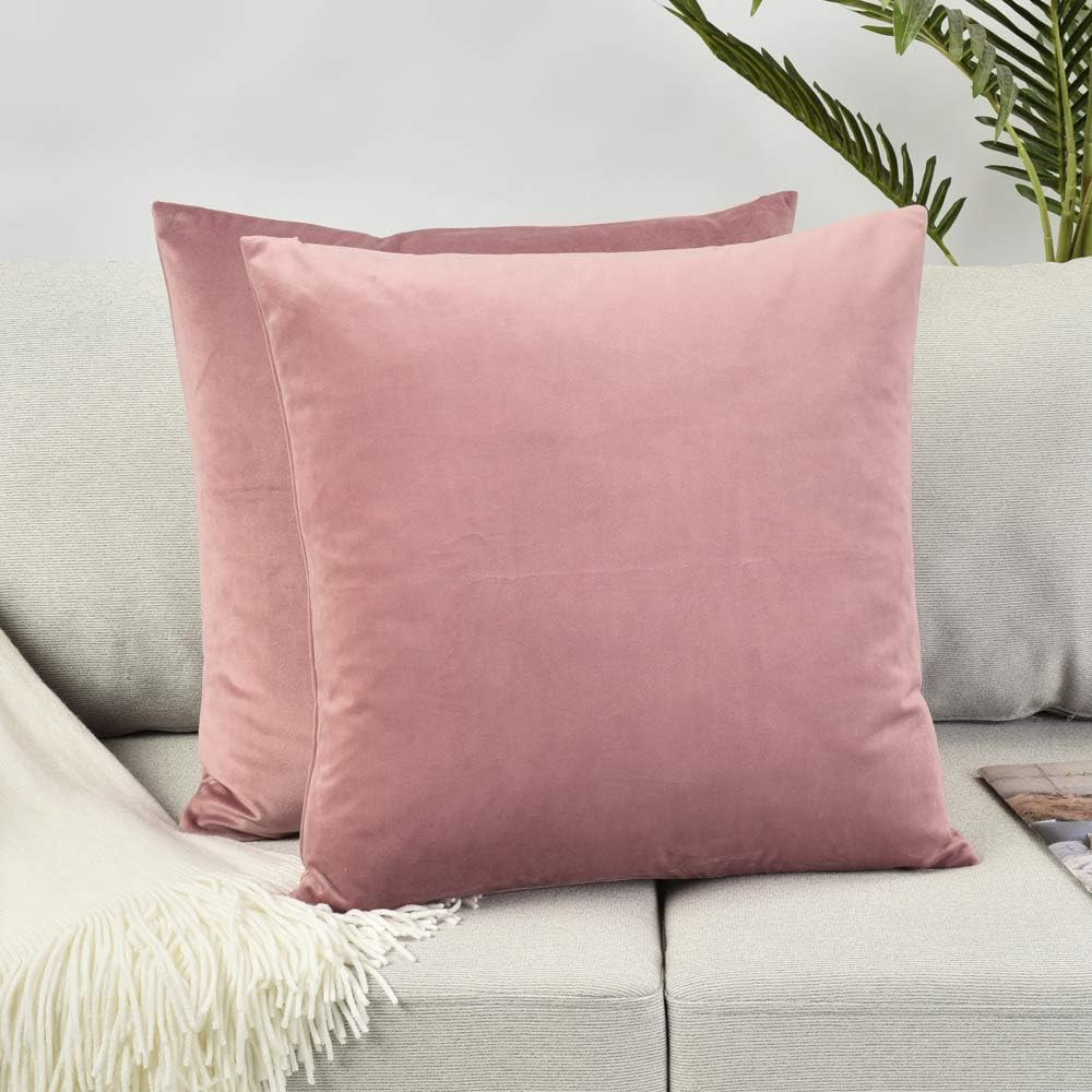 Set of 2 Comfortable Throw Pillow Cover for Bedding, Decorative Accent Cushion S