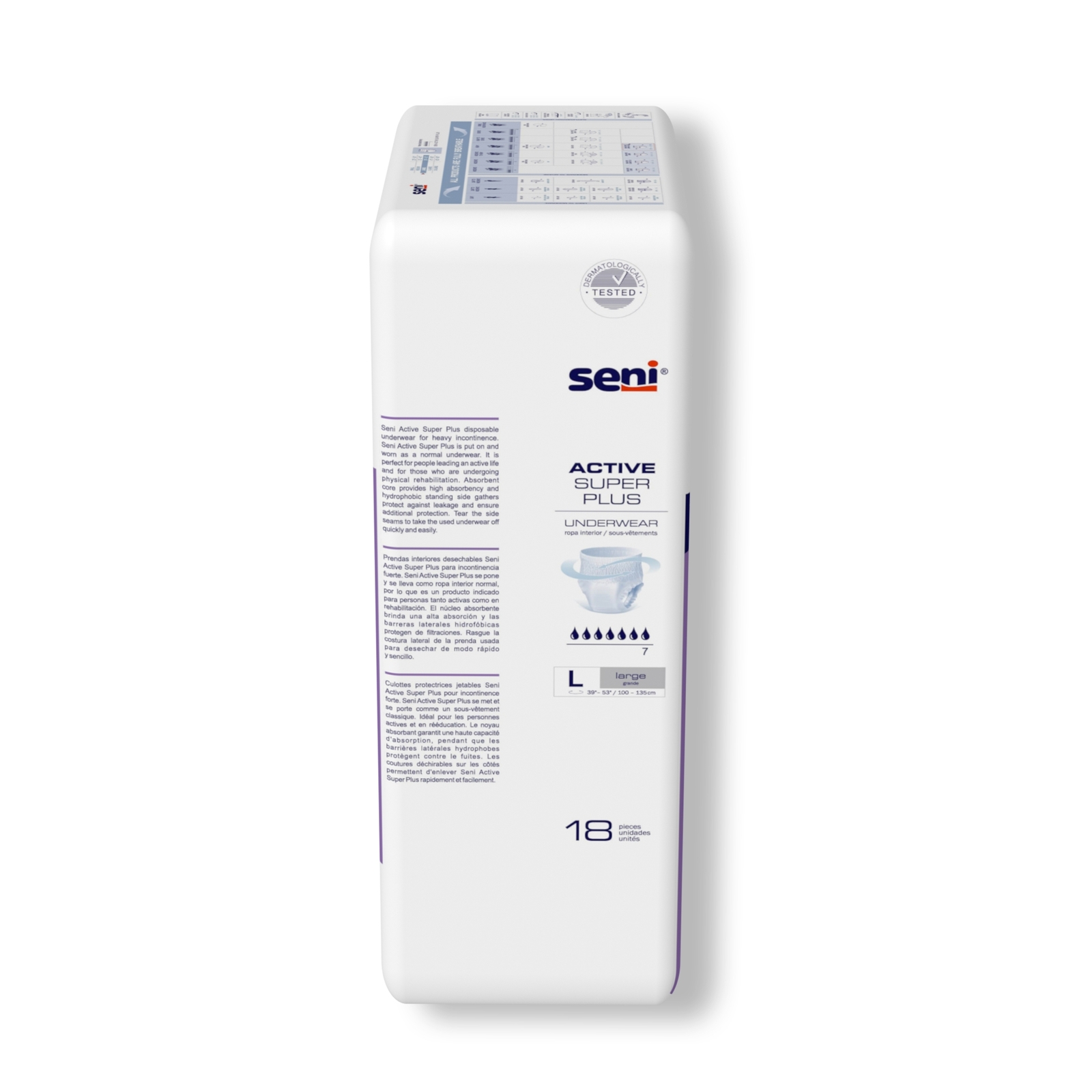 Seni Disposable Underwear Large Heavy 72 Ct
