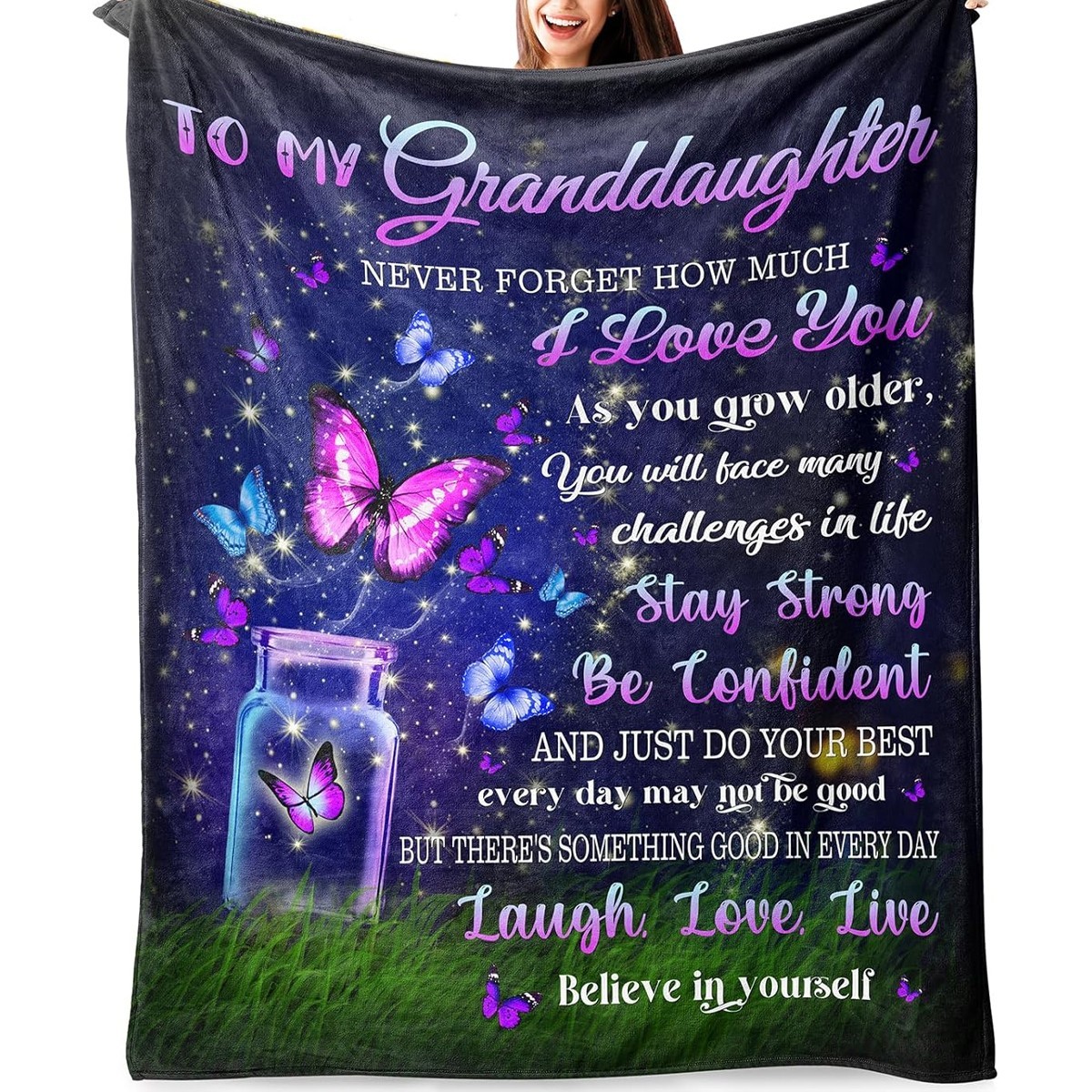 Birthday Gifts For Granddaughter Throw Blanket Great Granddaughter From Nana