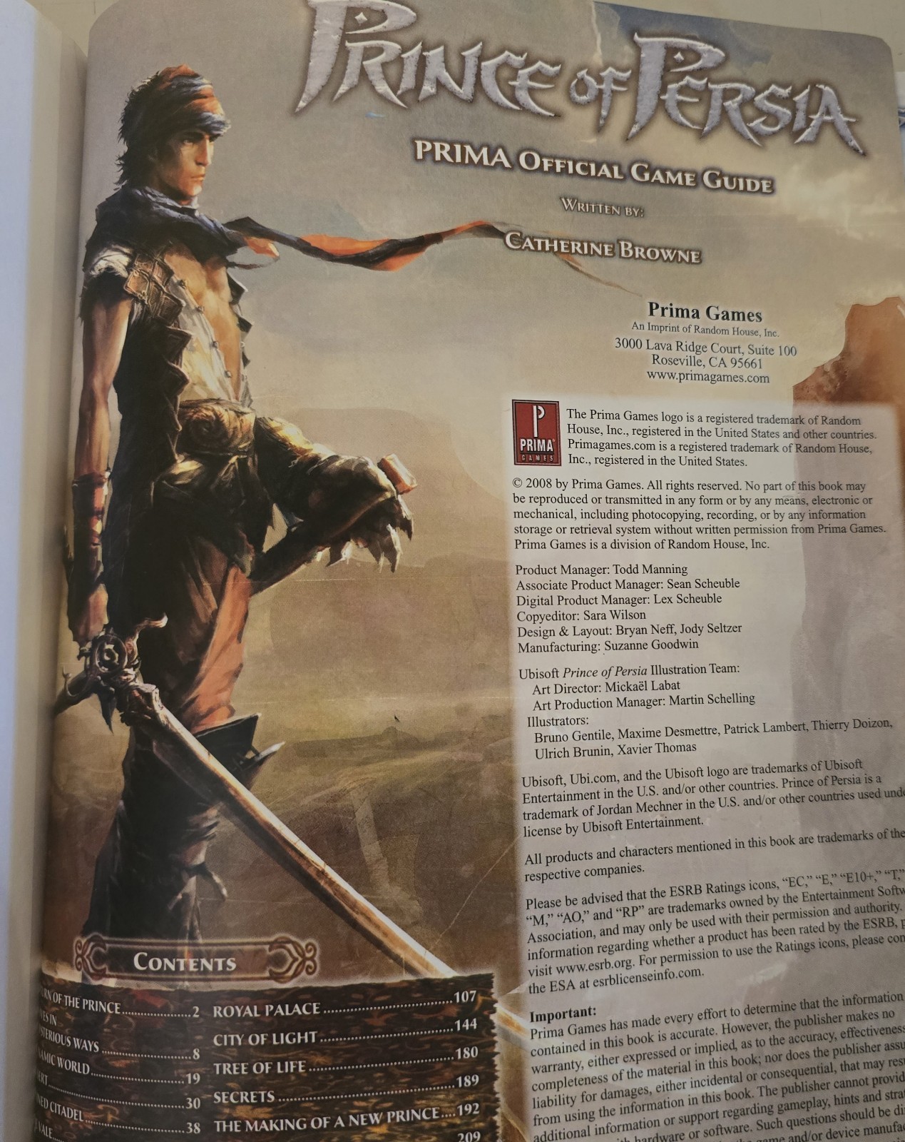 Book Strategy Guide Prince Of Persia Collectors Edition With Art Print...