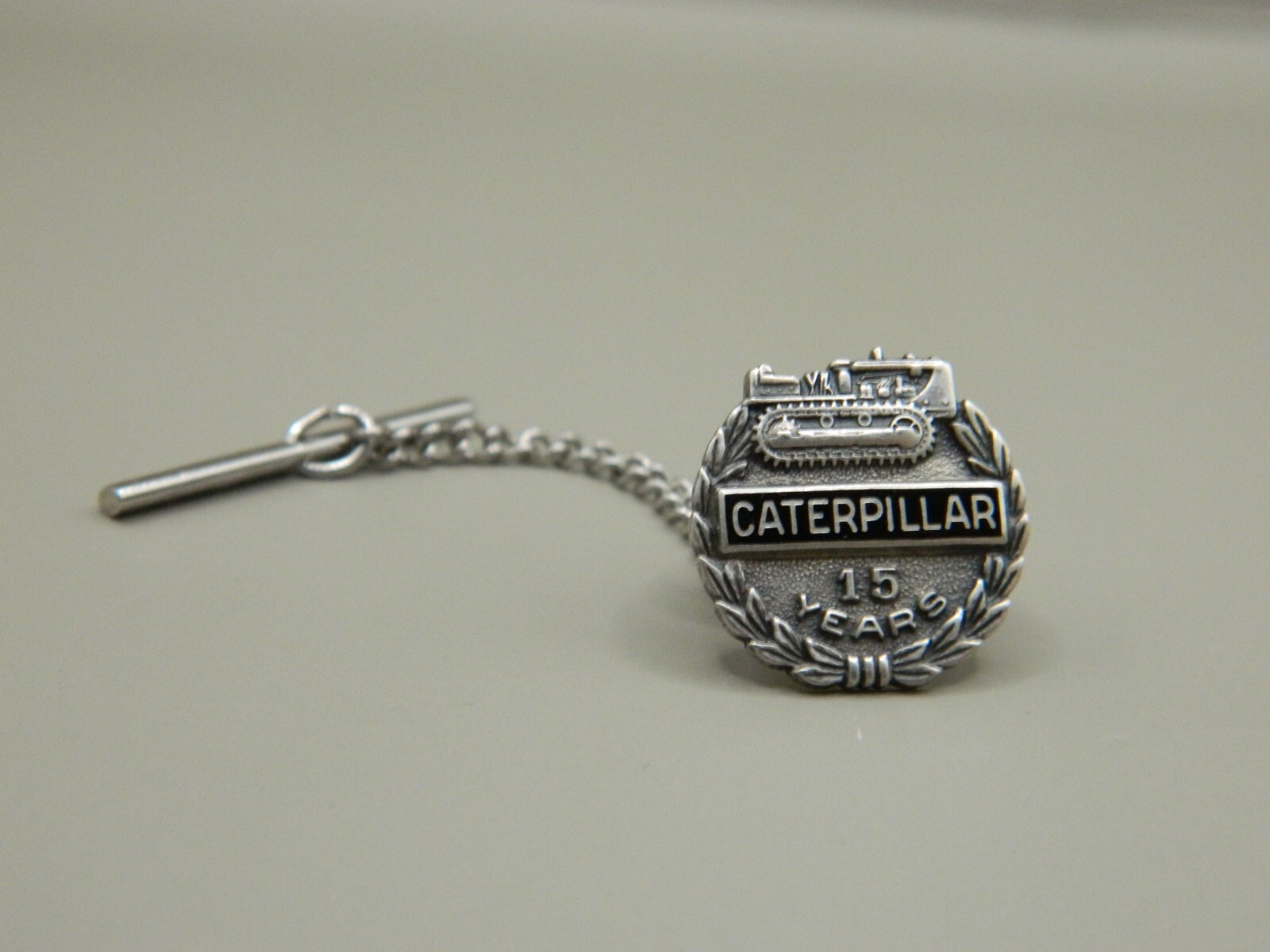 VINTAGE Caterpillar 10 Year Service Pin Sterling Silver Tractor