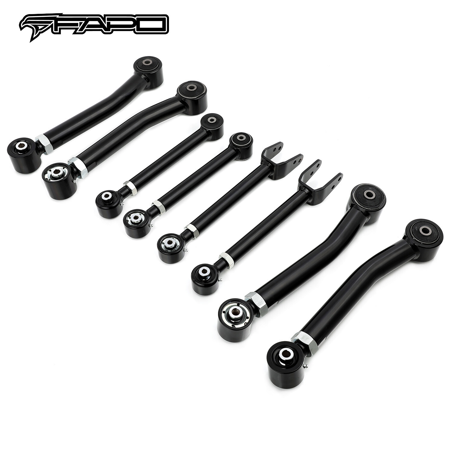 FAPO Full Set Adjustable 0-8" Lift Control Arms For Jeep Wrangler TJ 1997-2006