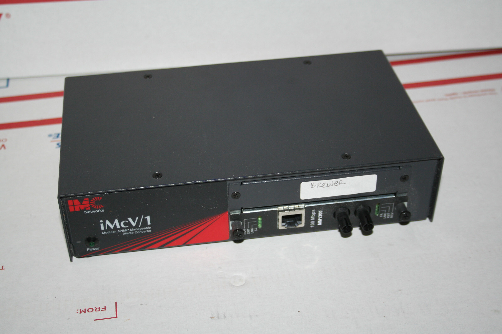 Used IMC iMCV/1 Manageable Media Converter Chassis  w/ mm1300