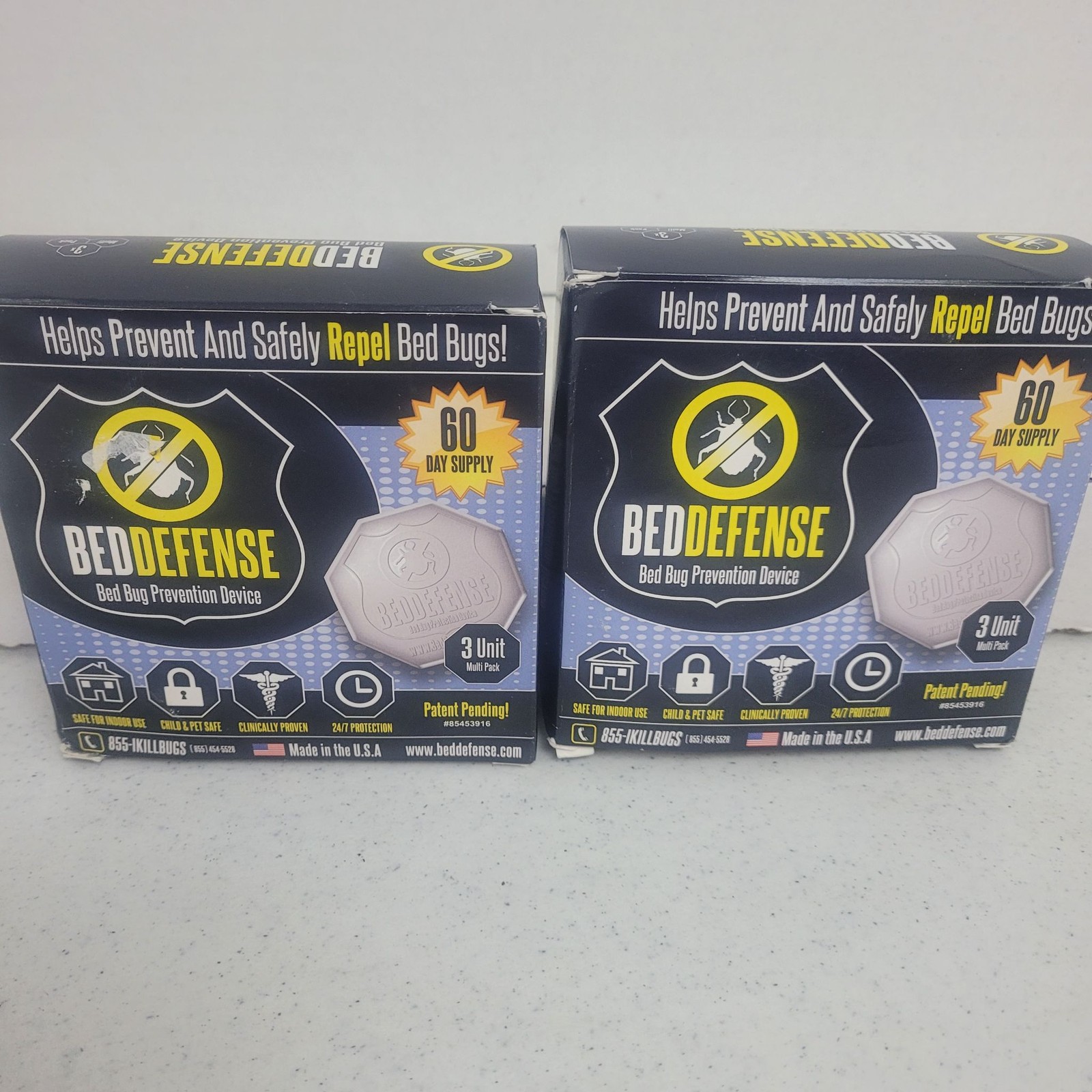 BEDDEFENSE Bed Bug Prevention 3 Unit 60 Day Supply Lot of 2 120 Total Days New