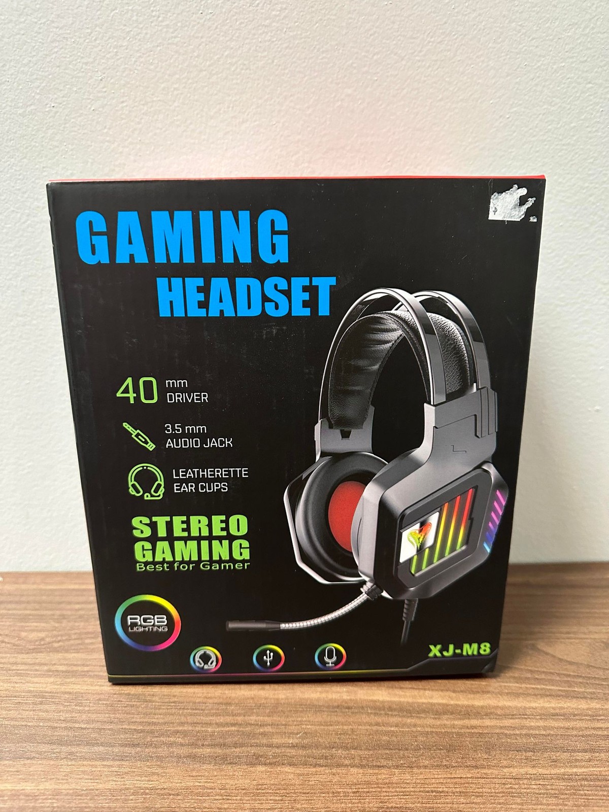 Gaming Headset Model XJ-M8 Wired 3.5MM Over The Ear With Boom Microphone 5E