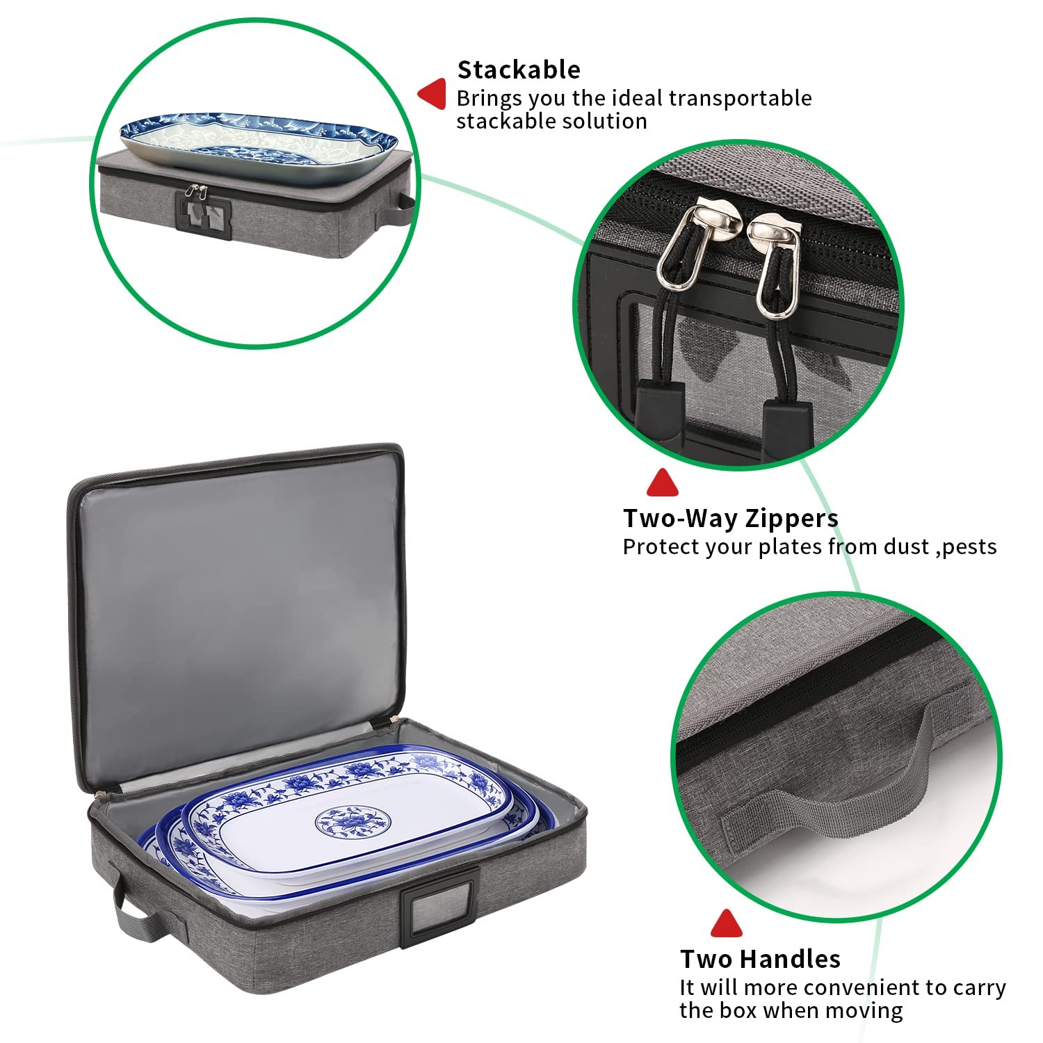 Platter Storage Case, China Storage Containers, Hard Shell and Stackable, 17'...