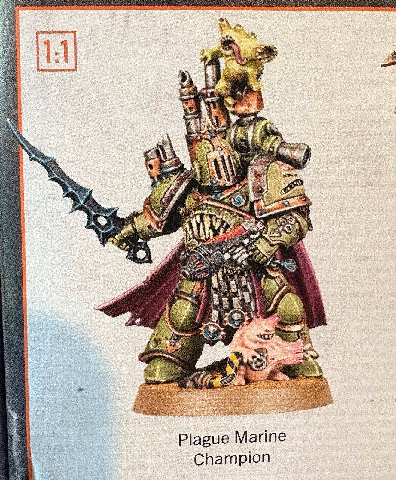 Warhammer 40k Death Guard Plague Marines CHAMPION Plasma Pistol Refulgus Grue