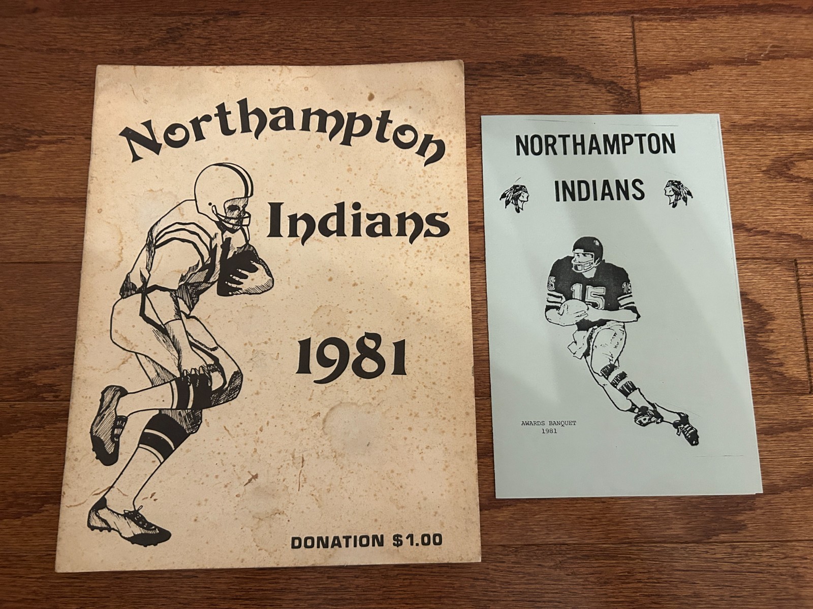 1981 Vintage "NORTHAMPTON INDIANS" {BUCKS COUNTY} Pee-Wee Football Program RARE!