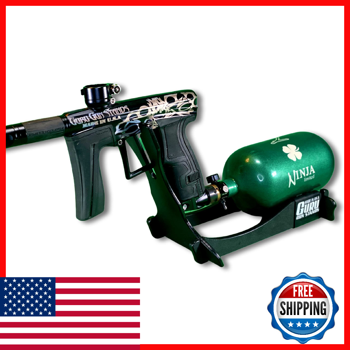 Guru Gun Stands Micro Paintball Gun Stand Black
