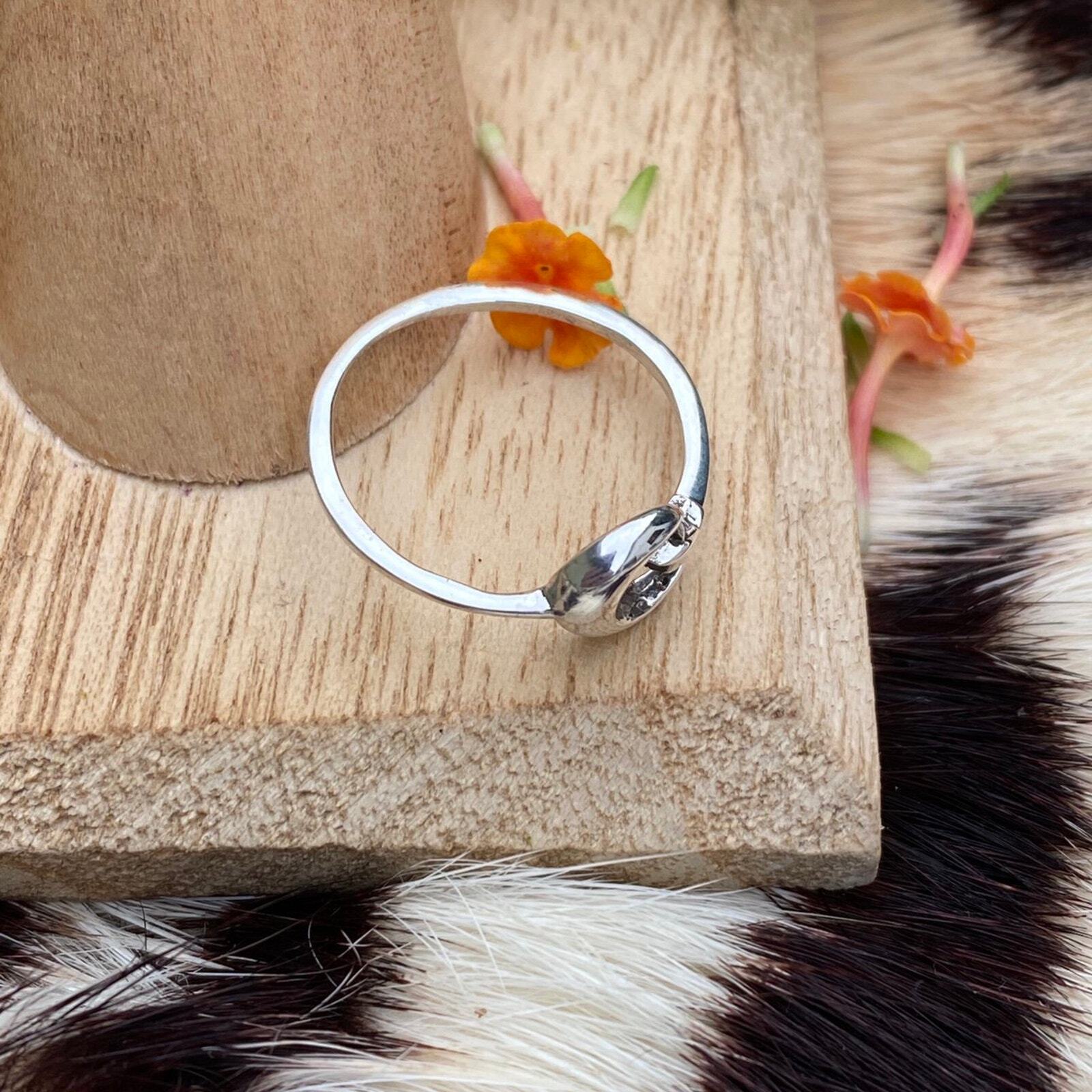 Sterling silver Moon And Star Toe Ring Midi Ring