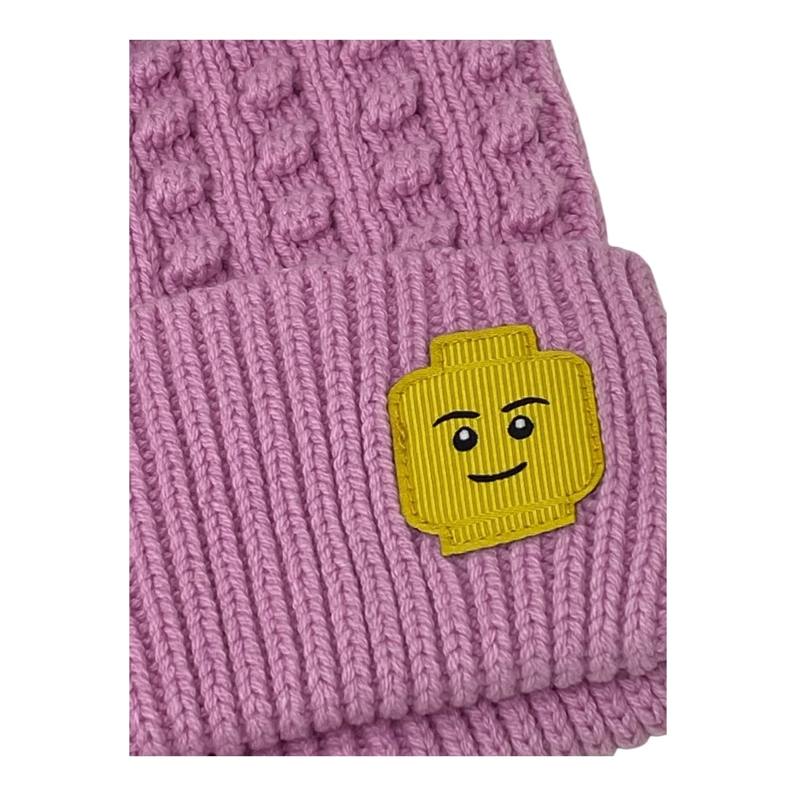 Womens LEGO Minifigure Beanie Knit Winter Hat Target Pink NWT Limited Edition