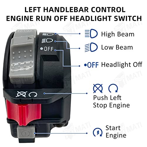 Left Handlebar Switch Control Engine Start Run Off Headlight Switch for