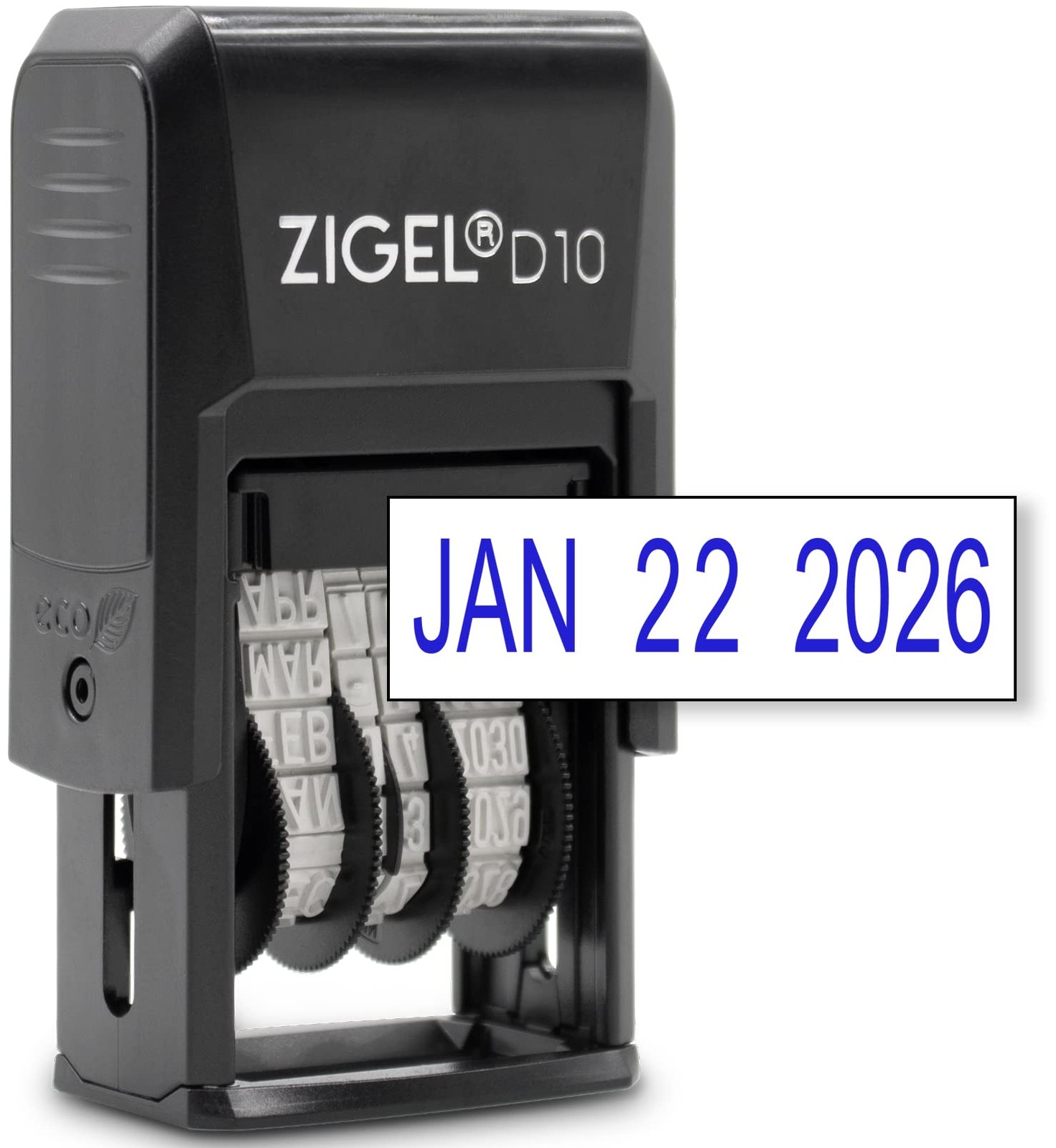 D10 Office Date Stamp Self Inking Blue Ink Custom Business Stationary Craft