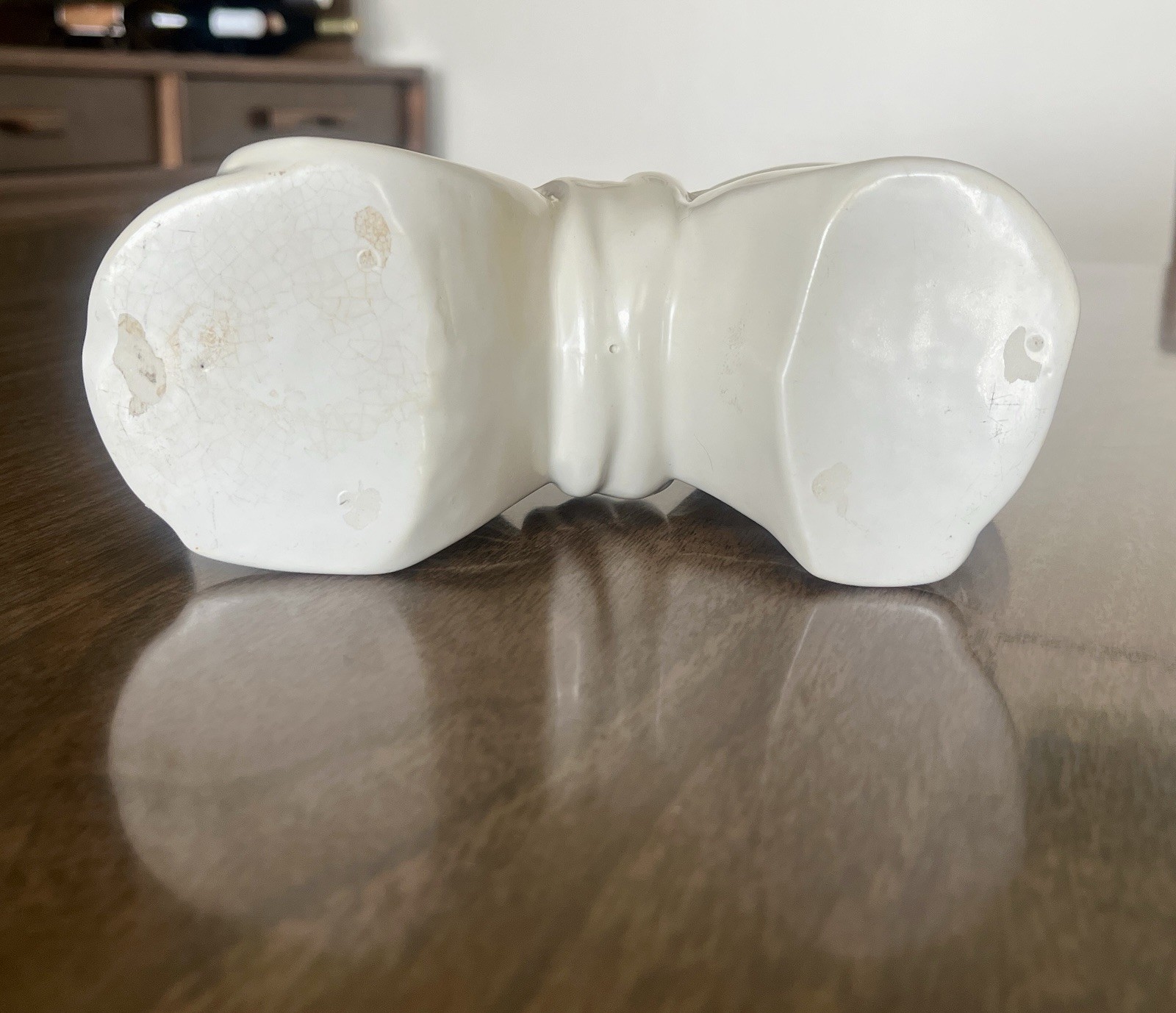 Unmarked Ceramic Bow Planter, 1930s-1950s