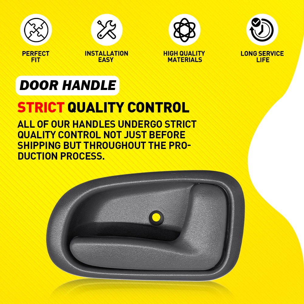 Gray Inner Inside Interior Door Handle Left & Right Set for 93-97 Corolla NEW