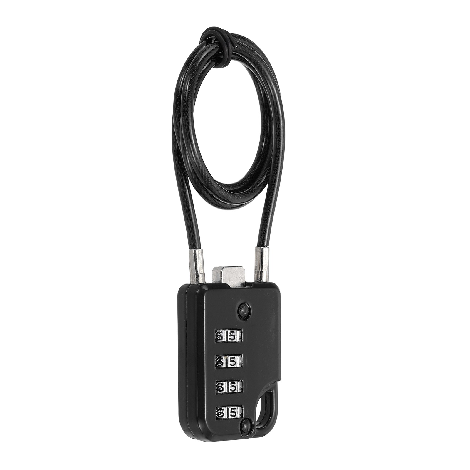 1-Pack Combination Padlock, 4 Digit 20 in Cable Luggage Lock [Black]